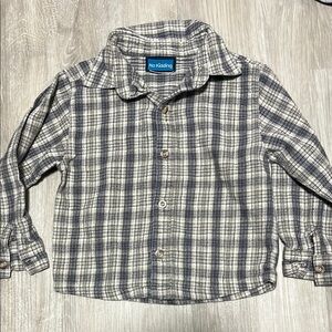 Plaid Kids Shirt - Blue and White